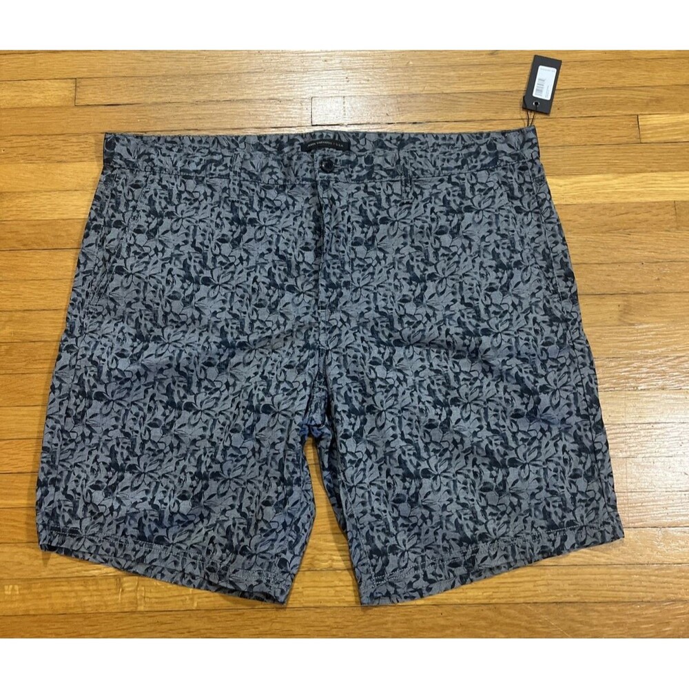 NWT John Varvatos Star USA Mens Flat Front Shorts Gray 40 $128 MSRP